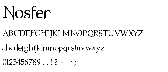 Nosfer font