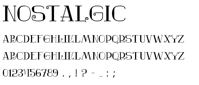 Nostalgic font