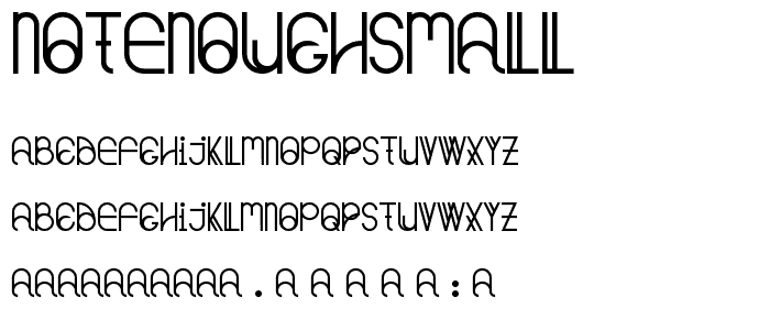 NotEnoughSmall font