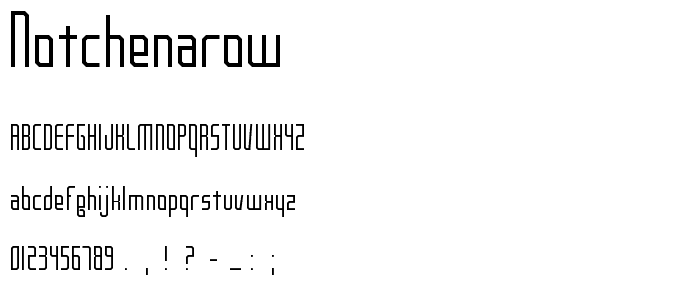 Notchenarow font