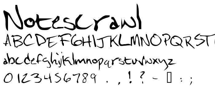 NoteScrawl font