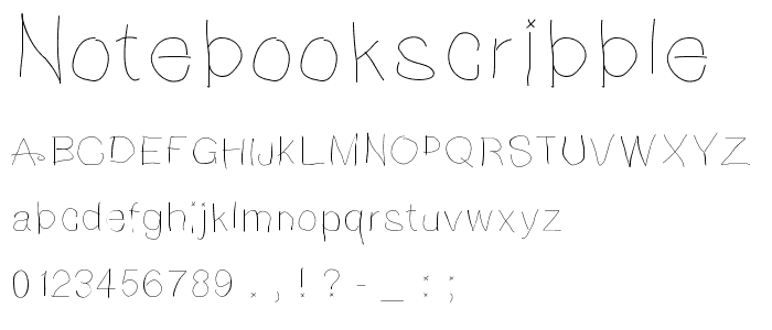 NotebookScribble font