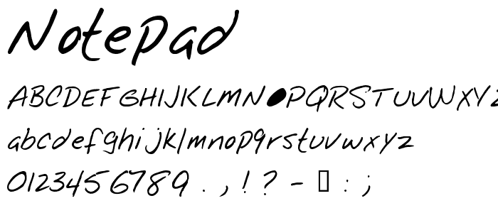 Notepad font