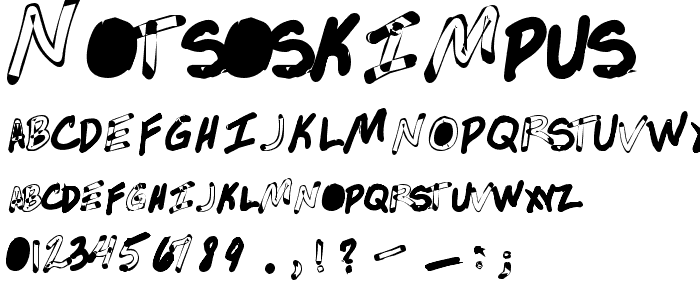 NotsoSkimpus font