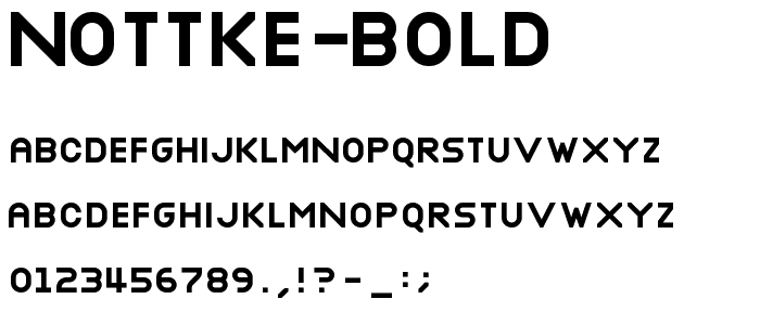 Nottke Bold font