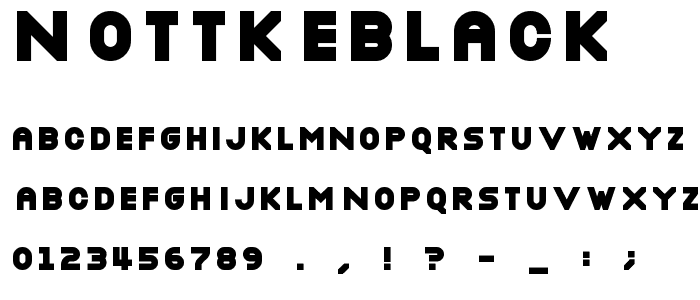 NottkeBlack font