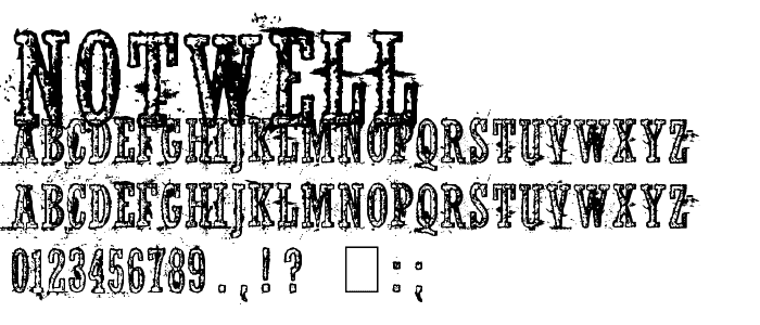 Notwell font