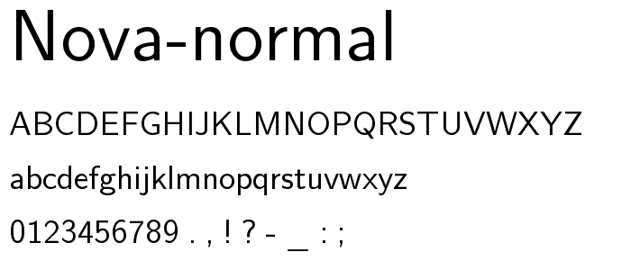 Nova Normal font
