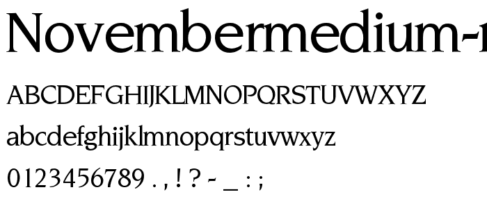 NovemberMedium Normal font
