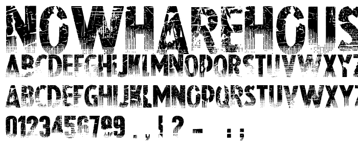 Nowharehouse font