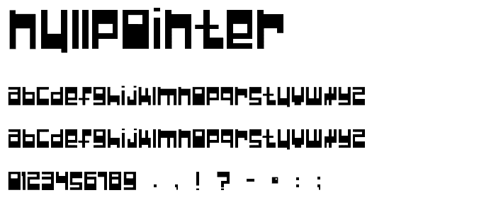 NullPointer font