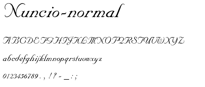 Nuncio-Normal font