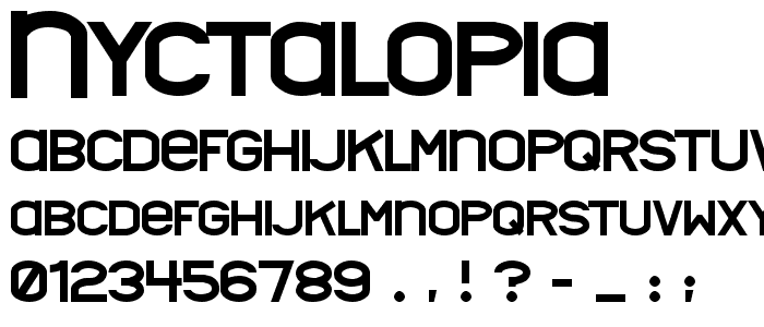 Nyctalopia font