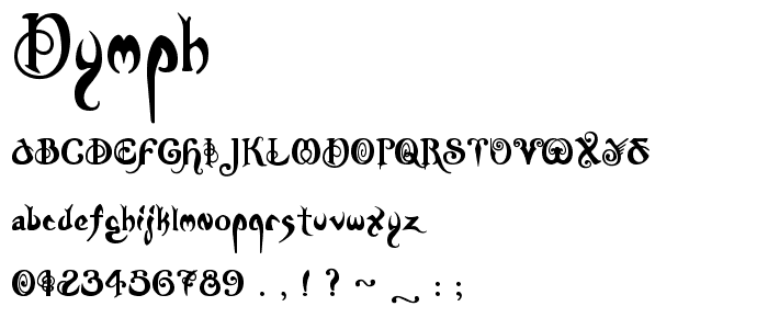 Nymph font