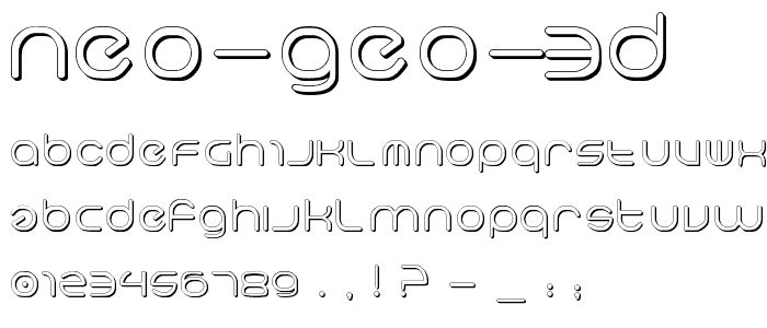 neo geo 3D font