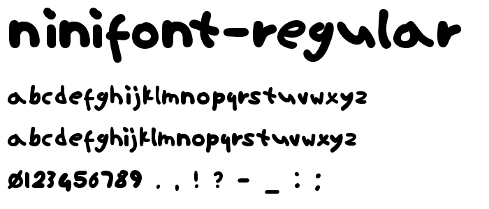 ninifont-regular font