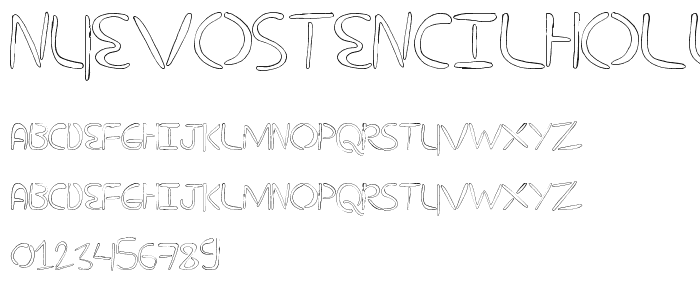 nuevostencil hollow font