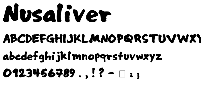 nusaliver font