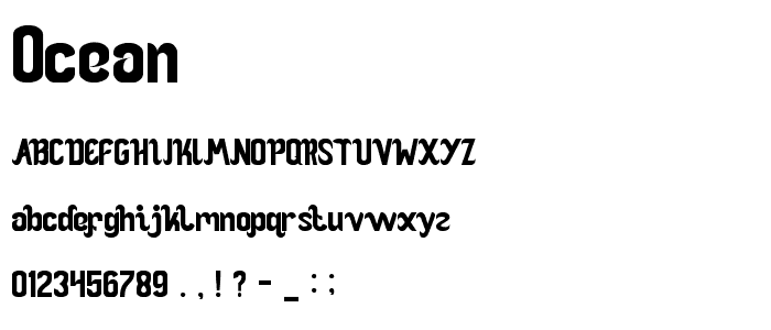 OCEAN font