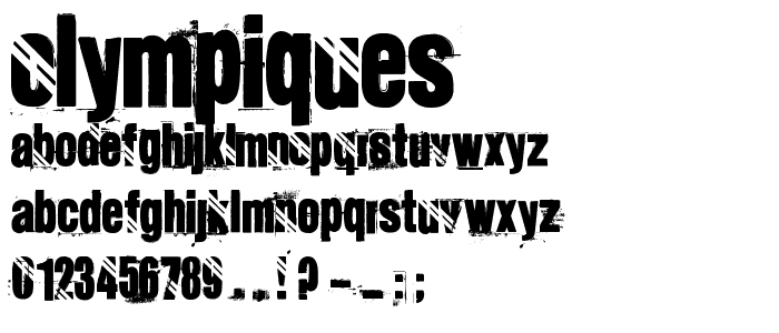 OLYMPIQUES font