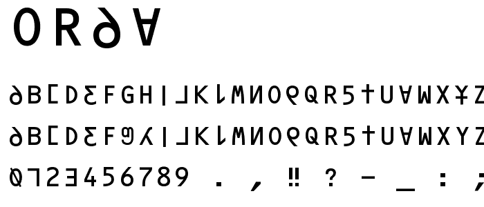 ORAV font