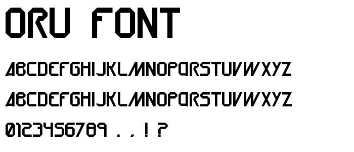 ORU font