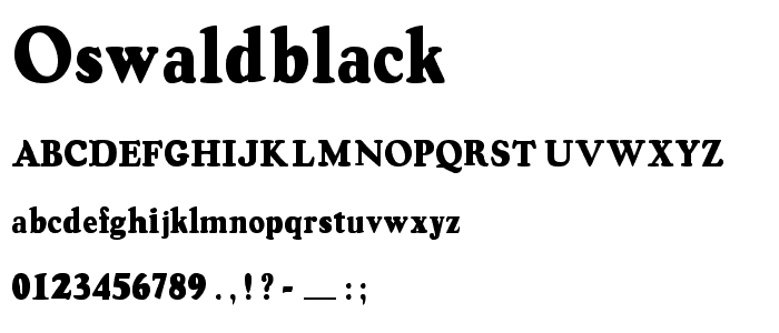 OSWALDblack font