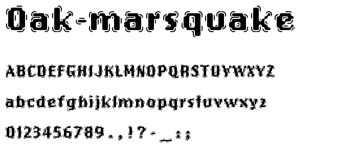 Oak-Marsquake font