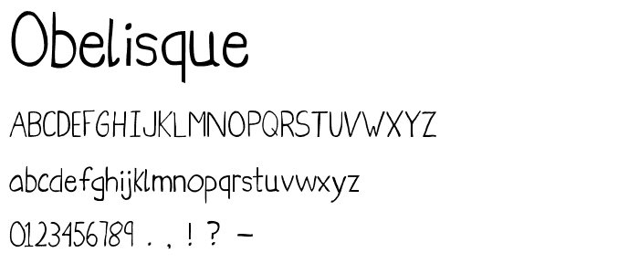 Obelisque font