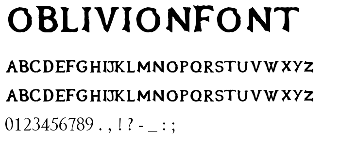 OblivionFont font