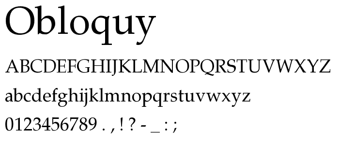 Obloquy font