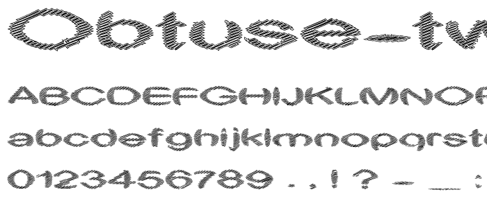 Obtuse two font