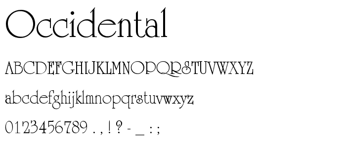 Occidental font