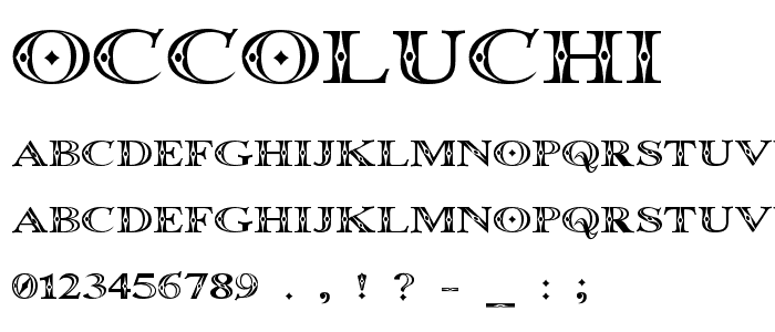 Occoluchi font