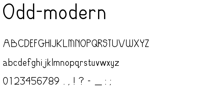 Odd Modern font