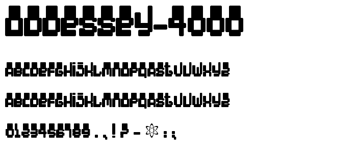 Oddessey 4000 font