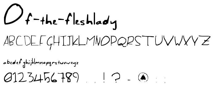 Of the Fleshlady font