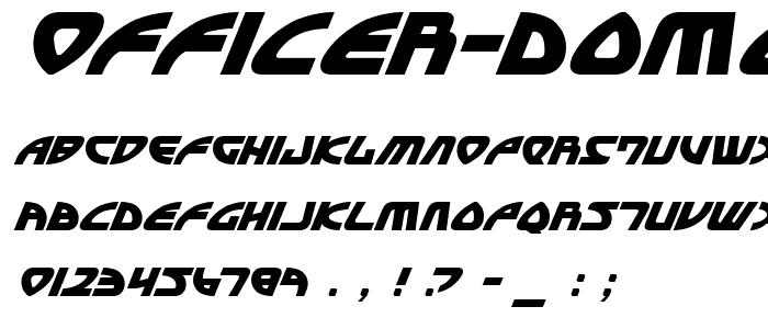 Officer Domenic Italic font