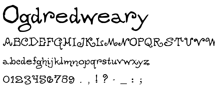 OgdredWeary font