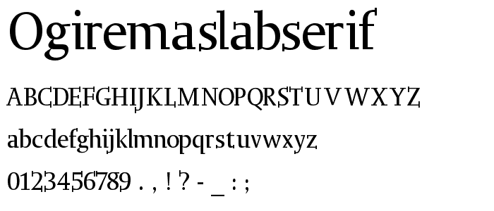 OgiRemaSlabserif font