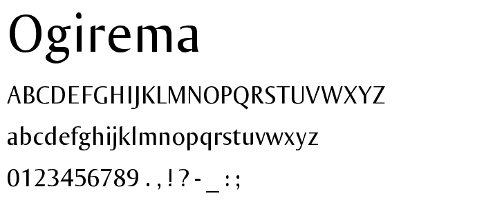 Ogirema font