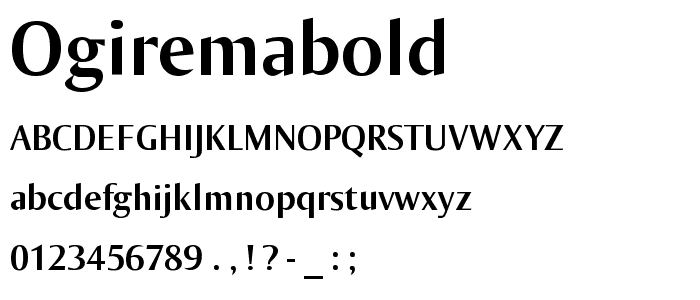 OgiremaBold font