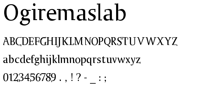 OgiremaSlab font