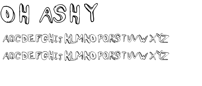 Oh Ashy font
