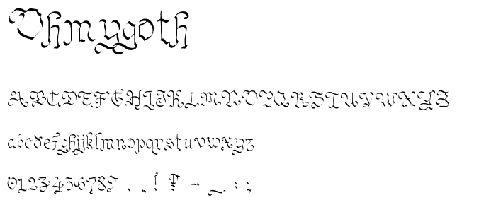 OhMyGoth font