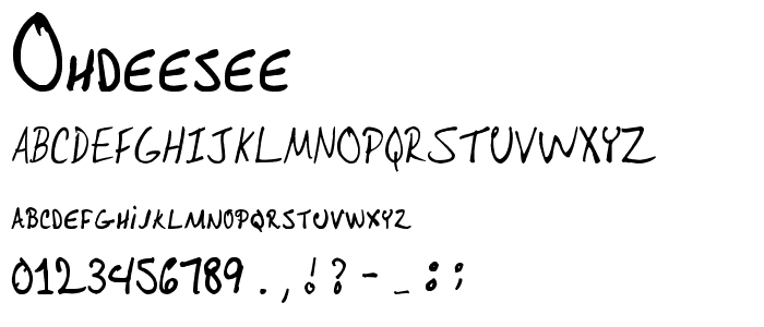Ohdeesee font
