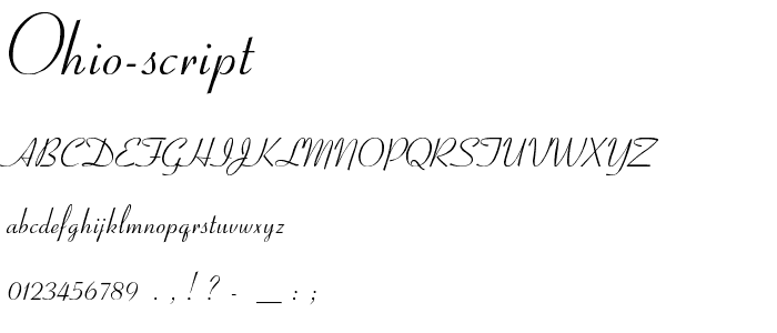 Ohio Script font