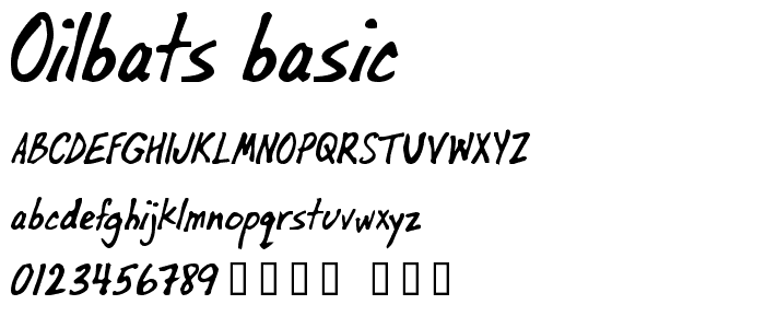 OilBats Basic font