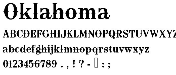 Oklahoma font