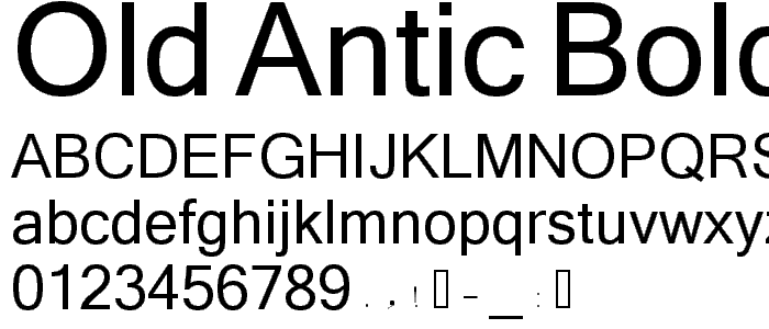 Old Antic Bold font